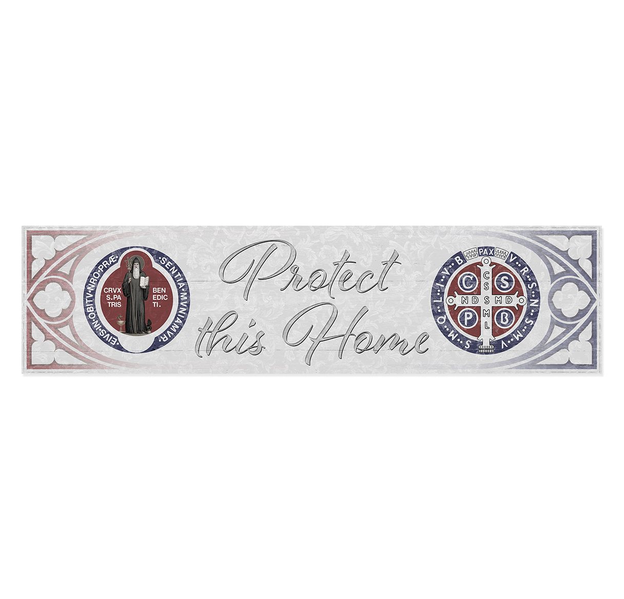 Placa de bendición de puerta de madera de 11 1/2" x 3"