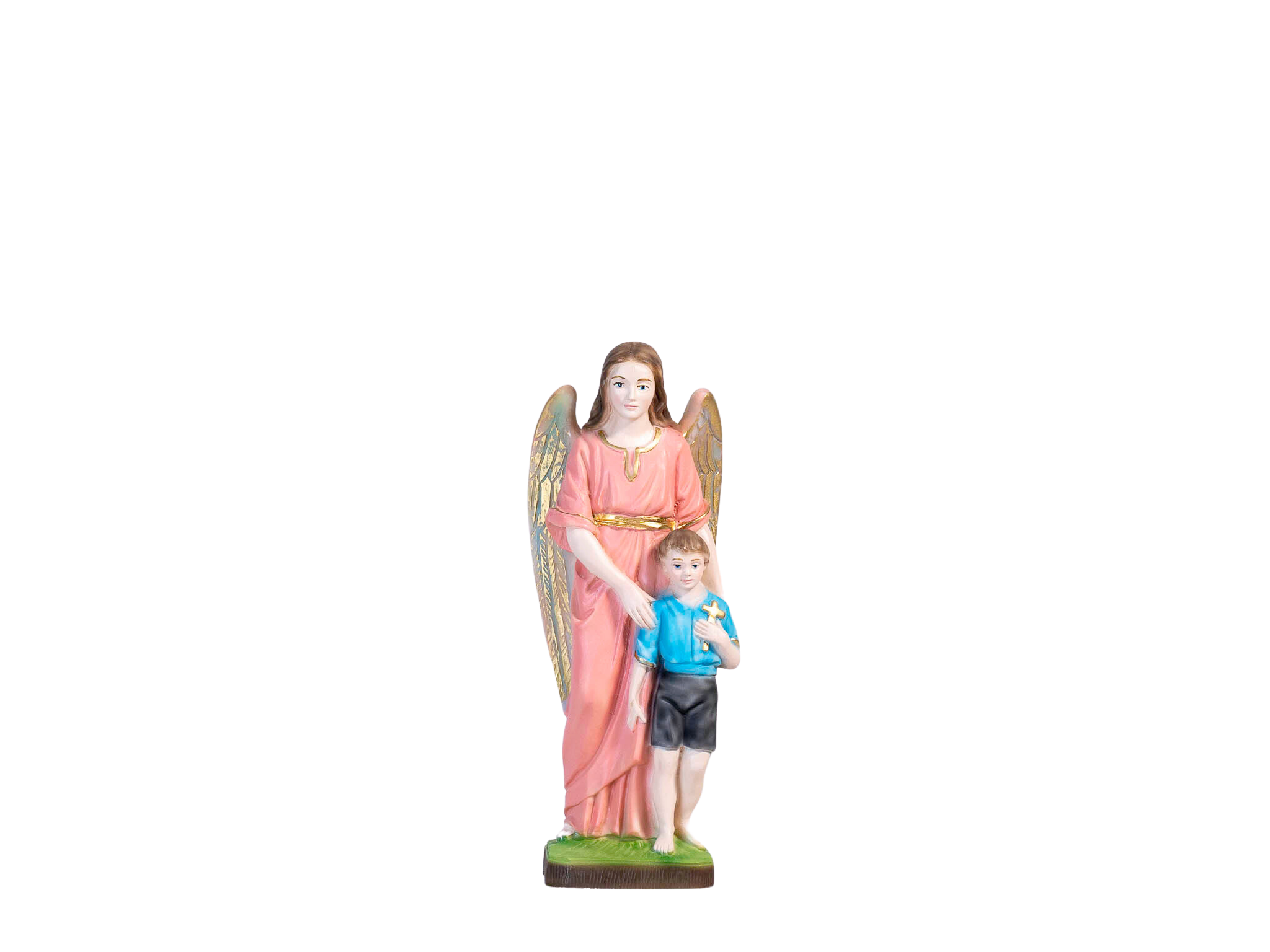 Estatua de los Ángeles Guardianes de The Faith Gift Shop - Pintada a mano en Italia - Nuestra colección de Toscana - Estatua del Angel de La Guarda