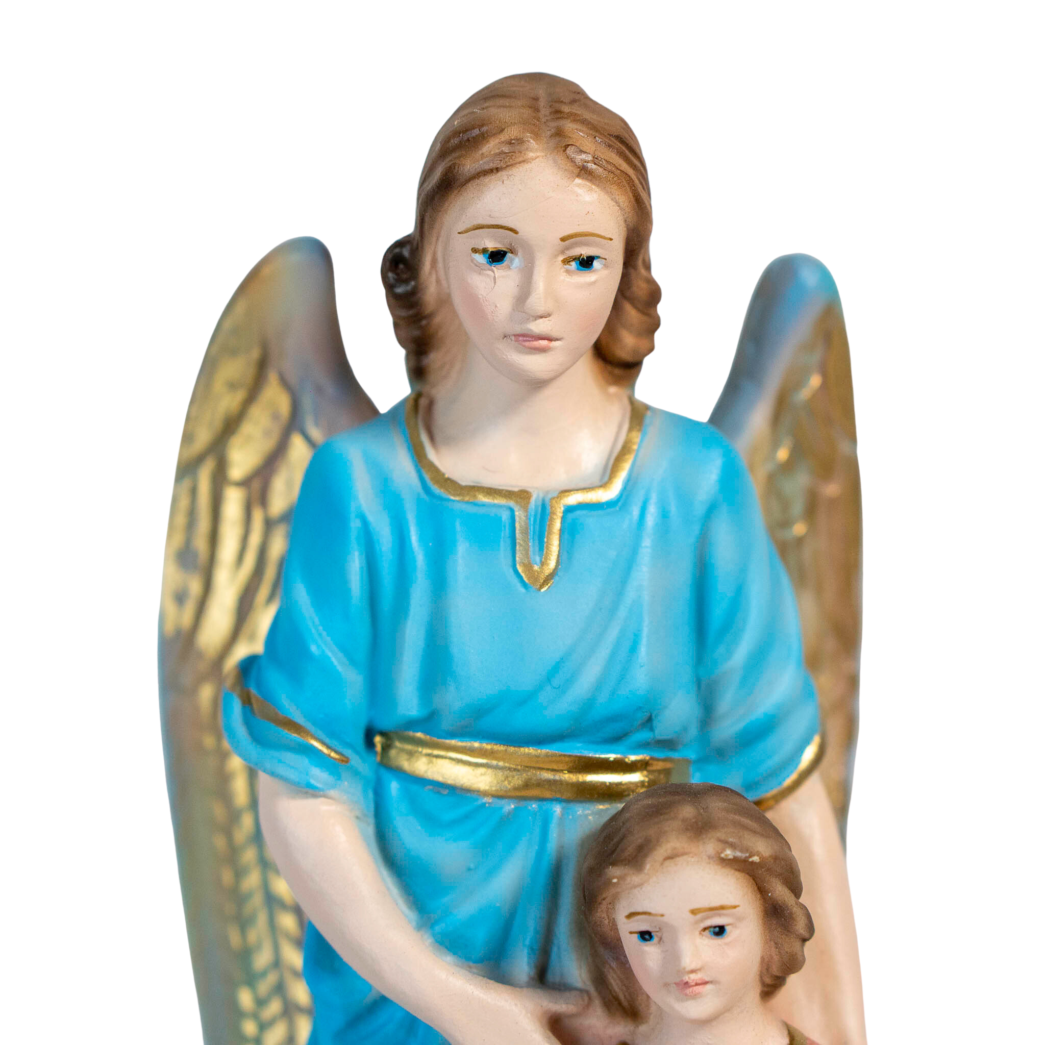 Estatua de los Ángeles Guardianes de The Faith Gift Shop - Pintada a mano en Italia - Nuestra colección de Toscana - Estatua del Angel de La Guarda