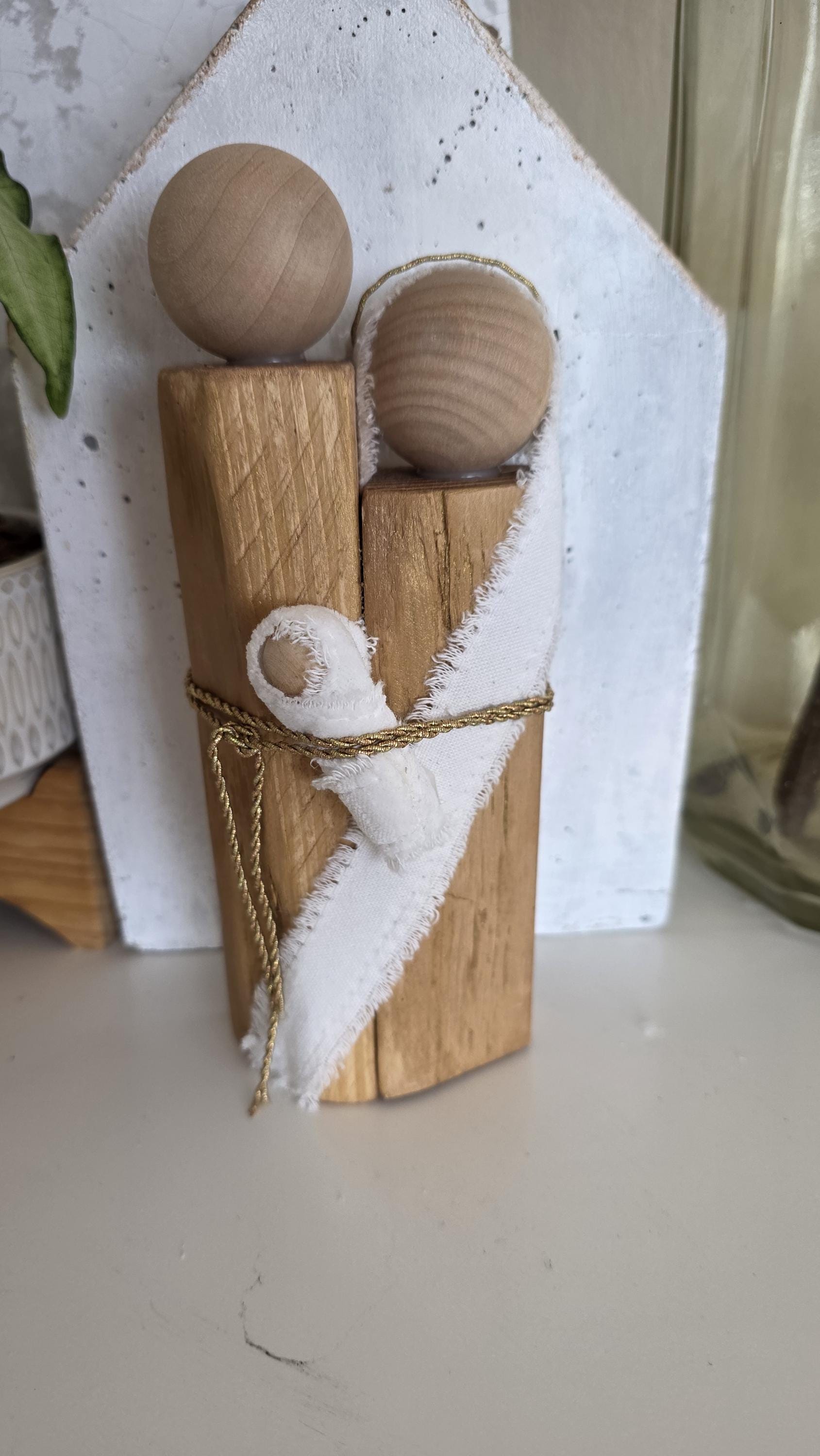 Christmas Nativity Set Golden Tall