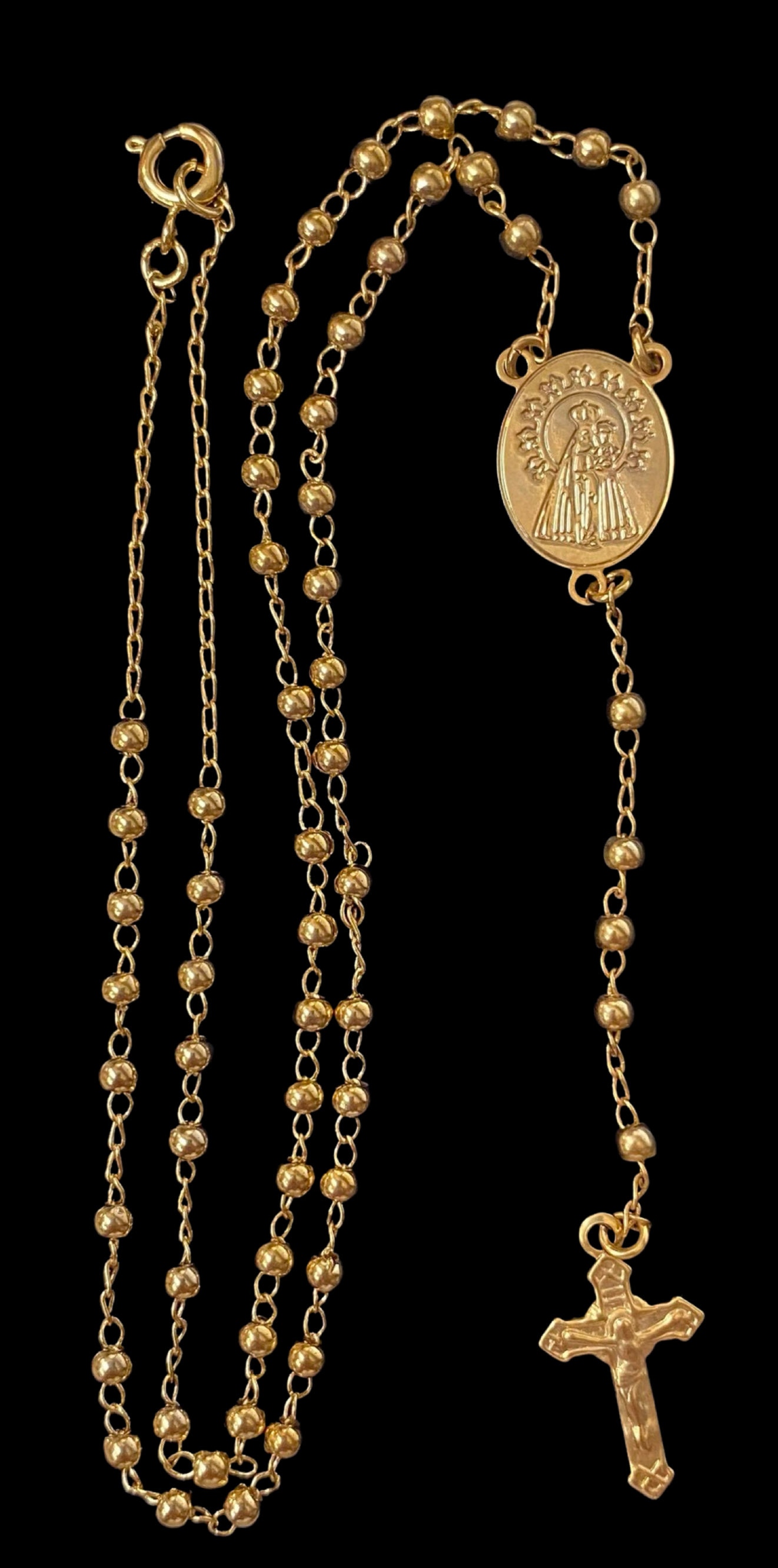 Collar Rosario Caridad del Cobre 18k GF