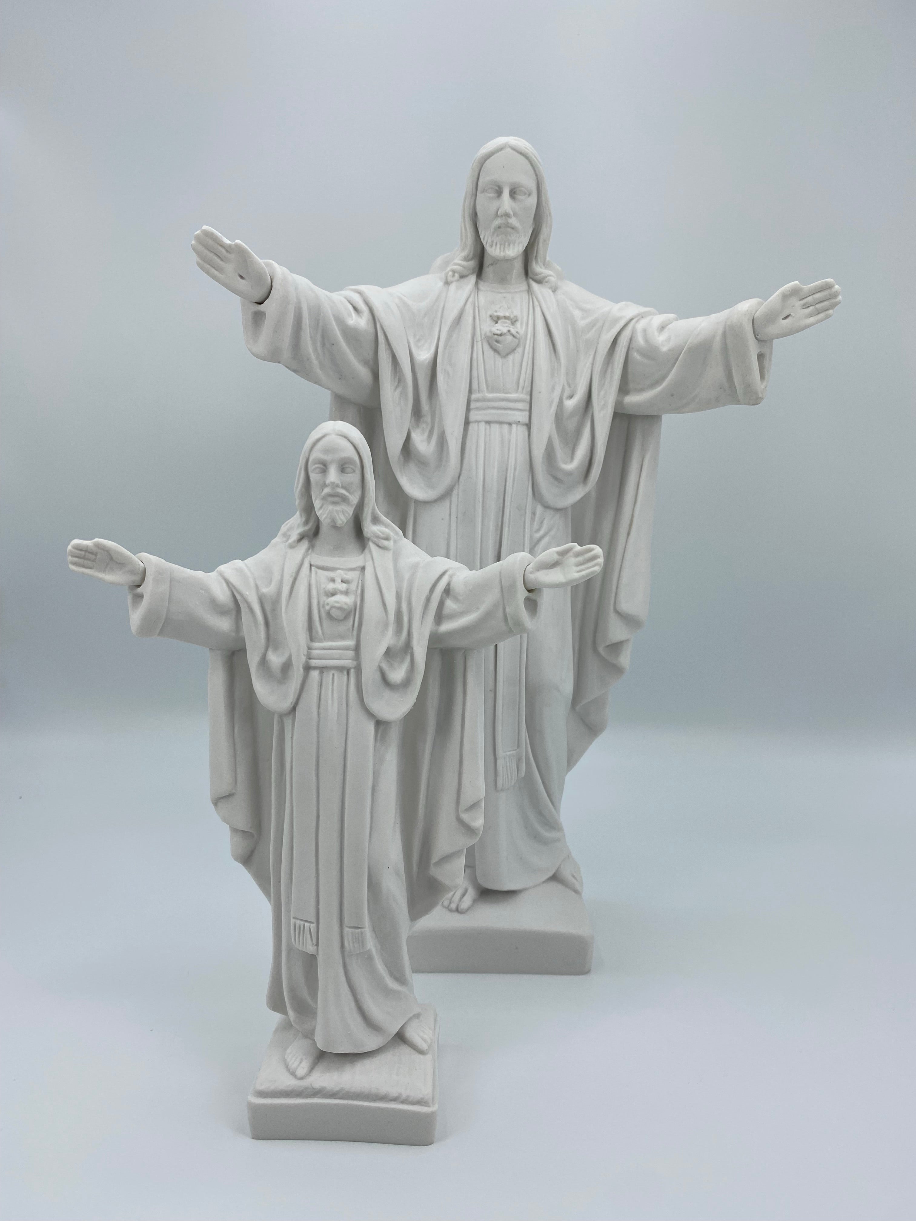 Estatua Blanca del Sagrado Corazón de Jesús Montmatre de la Tienda de Regalos Faith Made in Italy / Estatua Blanca del Sagrado Corazón de Jesús