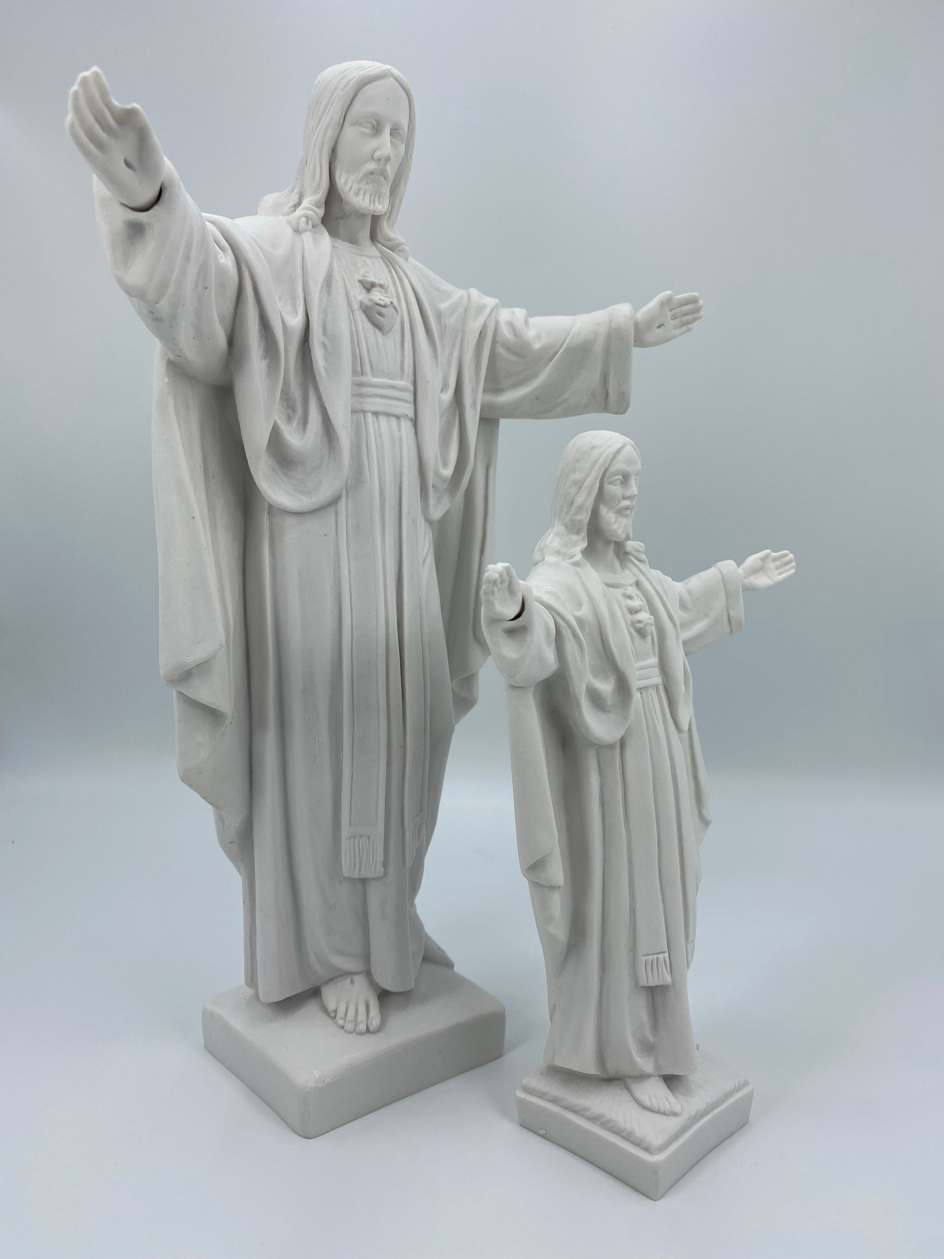 Estatua Blanca del Sagrado Corazón de Jesús Montmatre de la Tienda de Regalos Faith Made in Italy / Estatua Blanca del Sagrado Corazón de Jesús