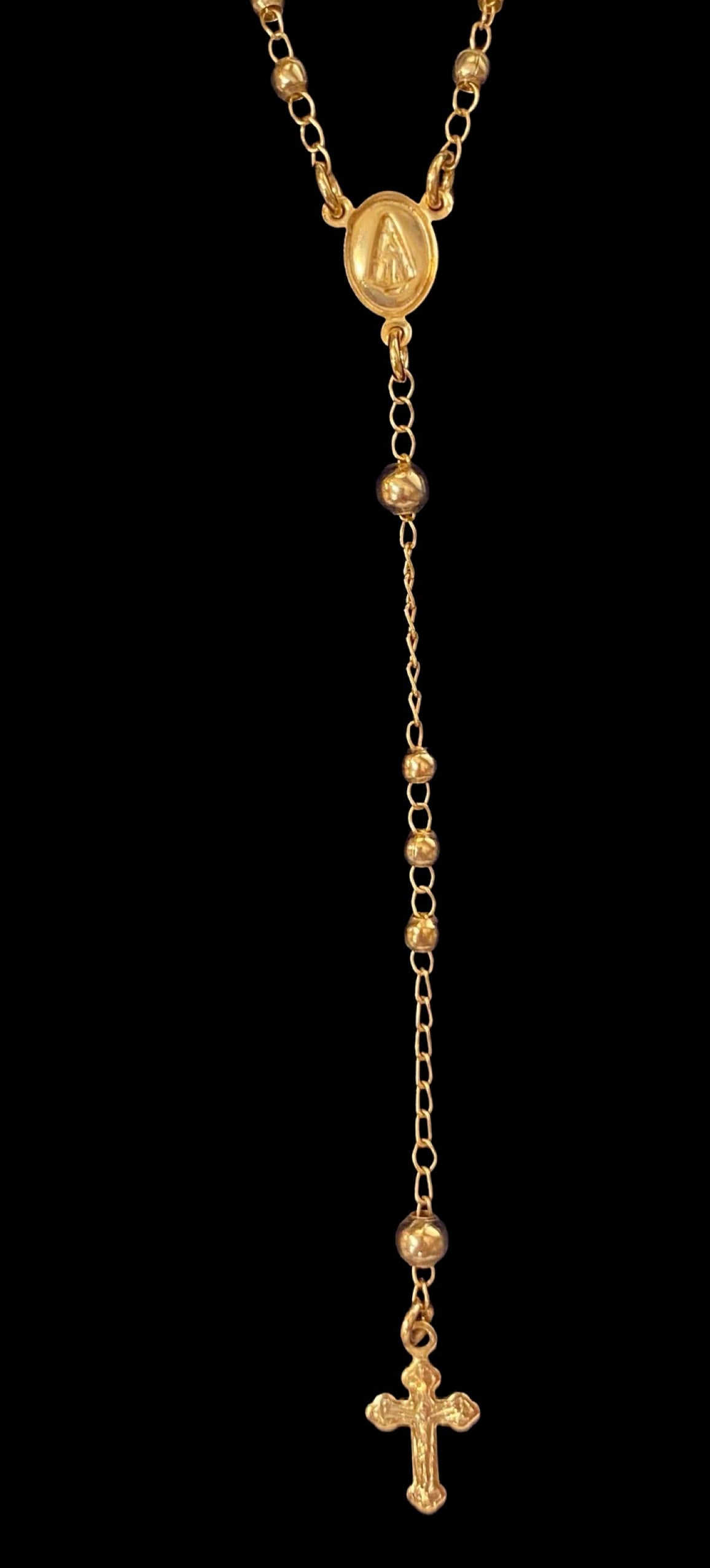 Collar Rosario Caridad del Cobre x-sml Center 18k GF