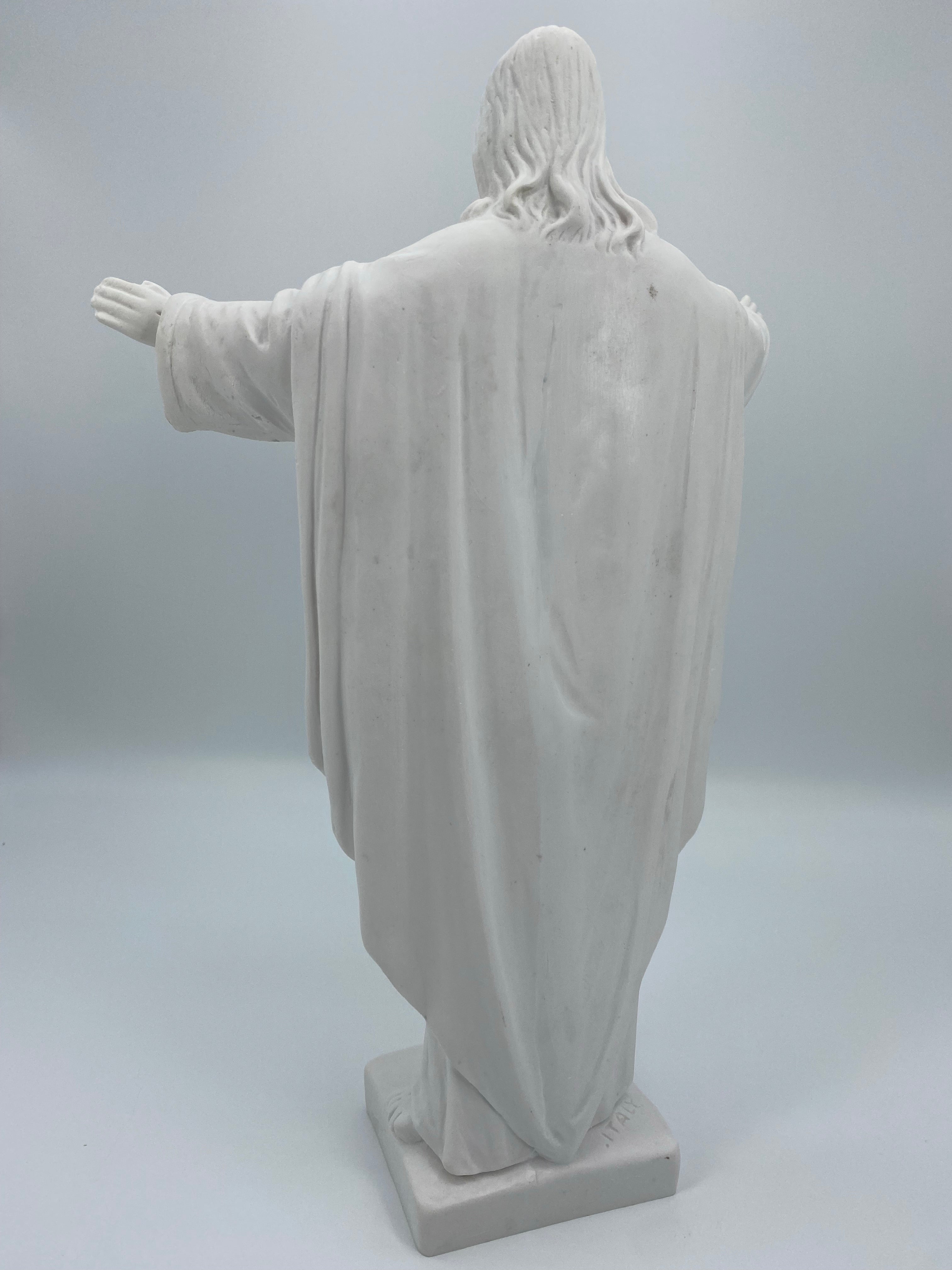 Estatua Blanca del Sagrado Corazón de Jesús Montmatre de la Tienda de Regalos Faith Made in Italy / Estatua Blanca del Sagrado Corazón de Jesús