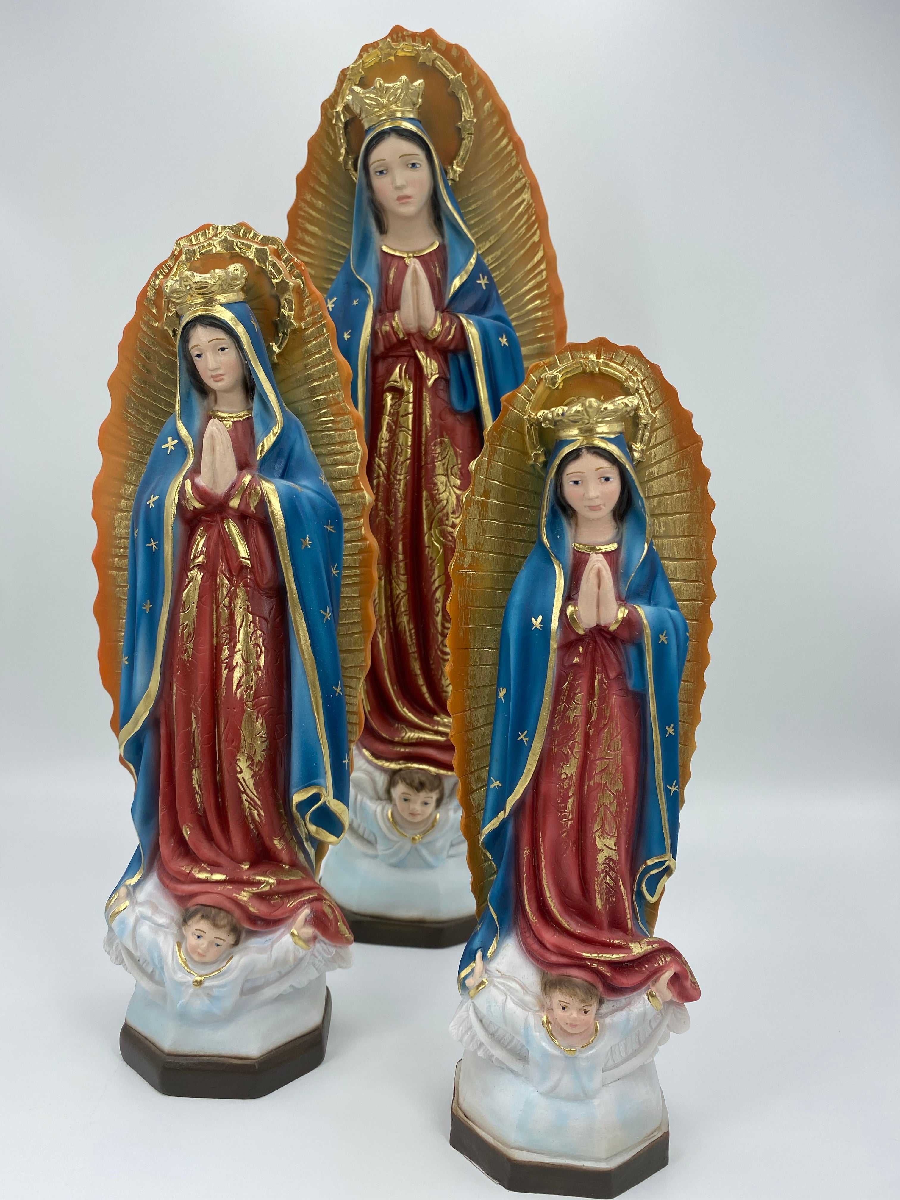 Estatua de Nuestra Señora de Guadalupe de The Faith Gift Shop - Pintada a mano en Italia - Nuestra colección de Toscana - Estatua de La Virgen de Guadalupe