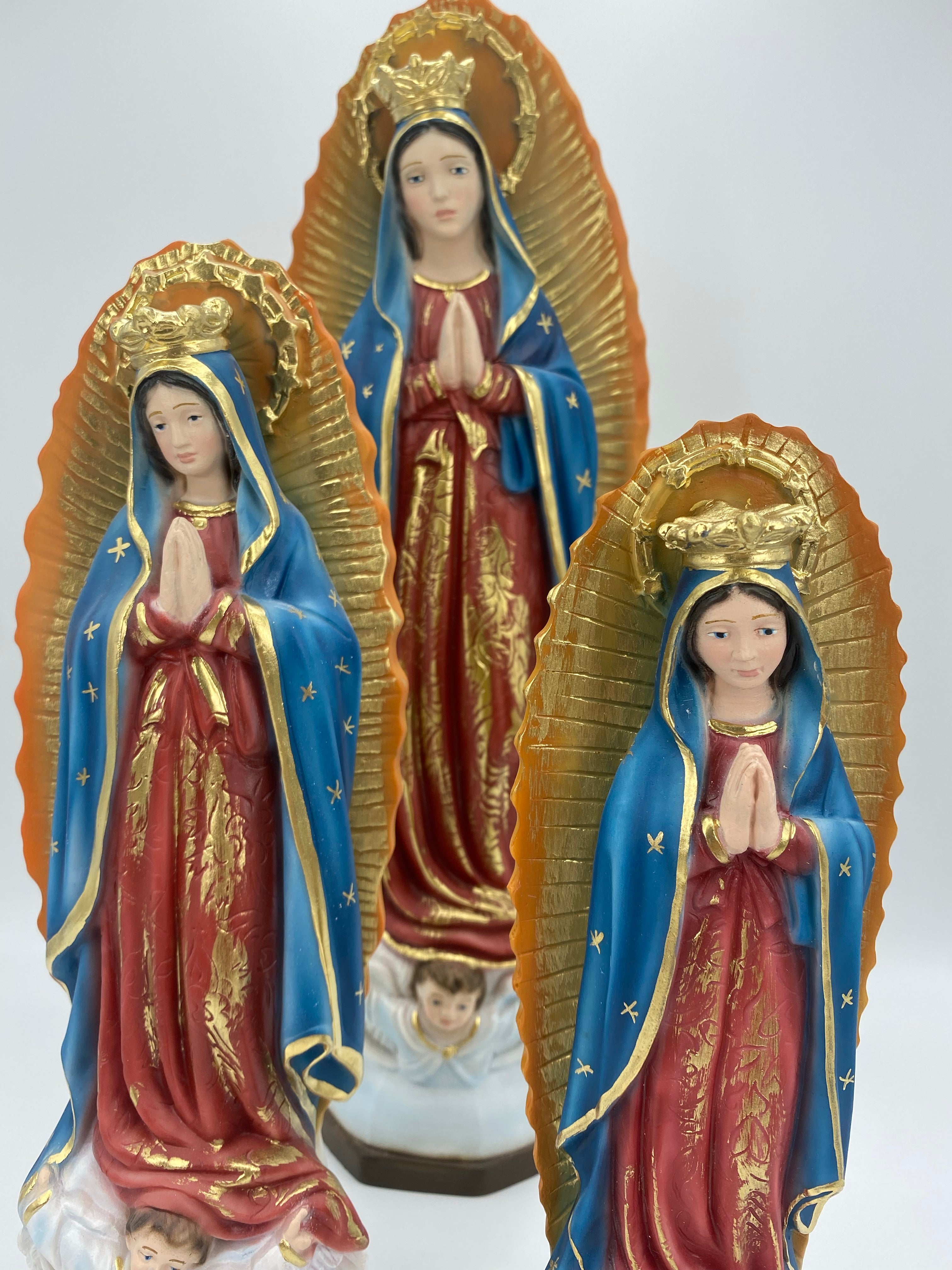 Estatua de Nuestra Señora de Guadalupe de The Faith Gift Shop - Pintada a mano en Italia - Nuestra colección de Toscana - Estatua de La Virgen de Guadalupe
