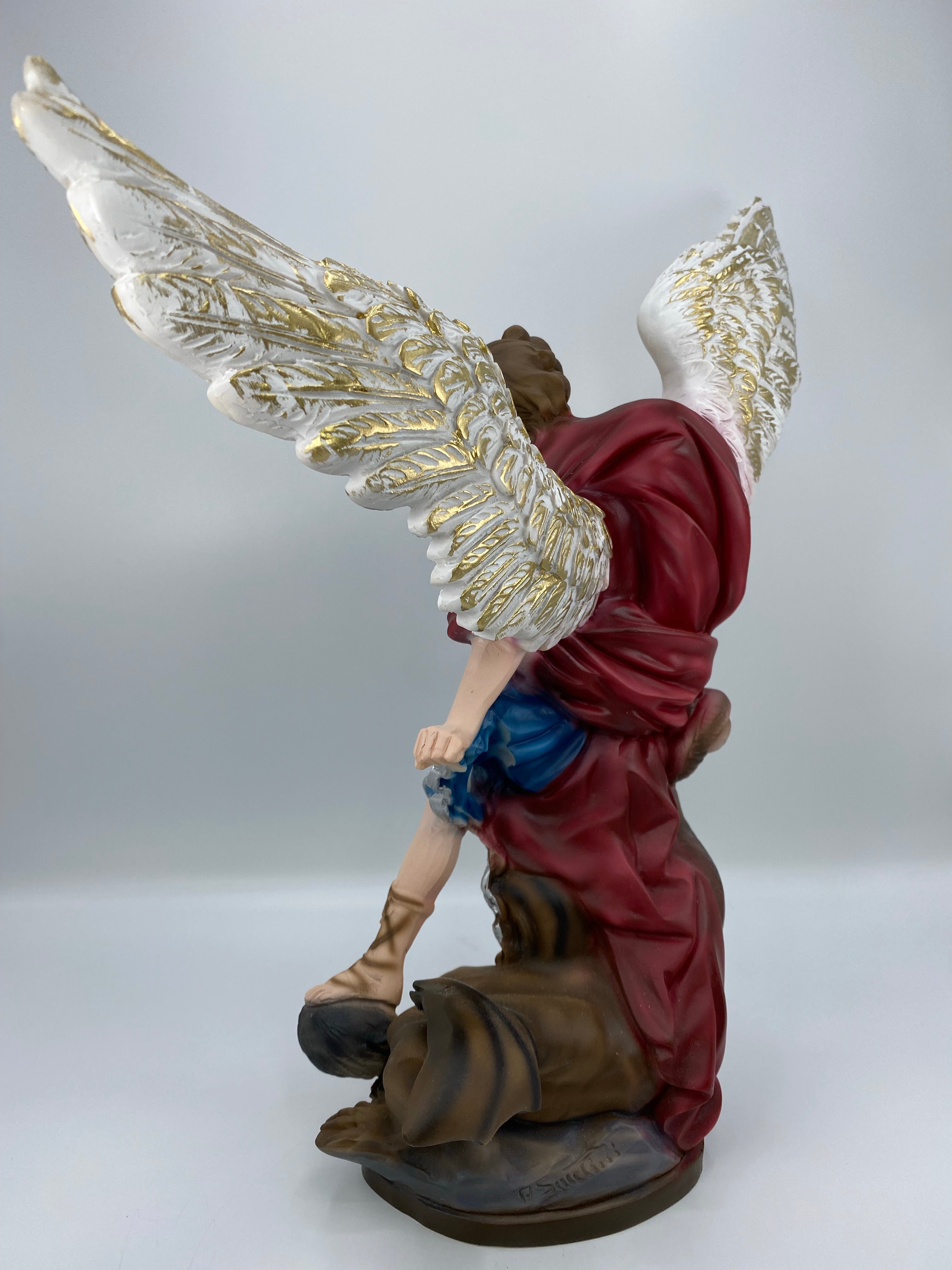 The Faith Gift Shop Saint Michael The Archangel  statue - Hand Painted in Italy - Our Tuscany Collection - Estatua de San Miguel Arcangel