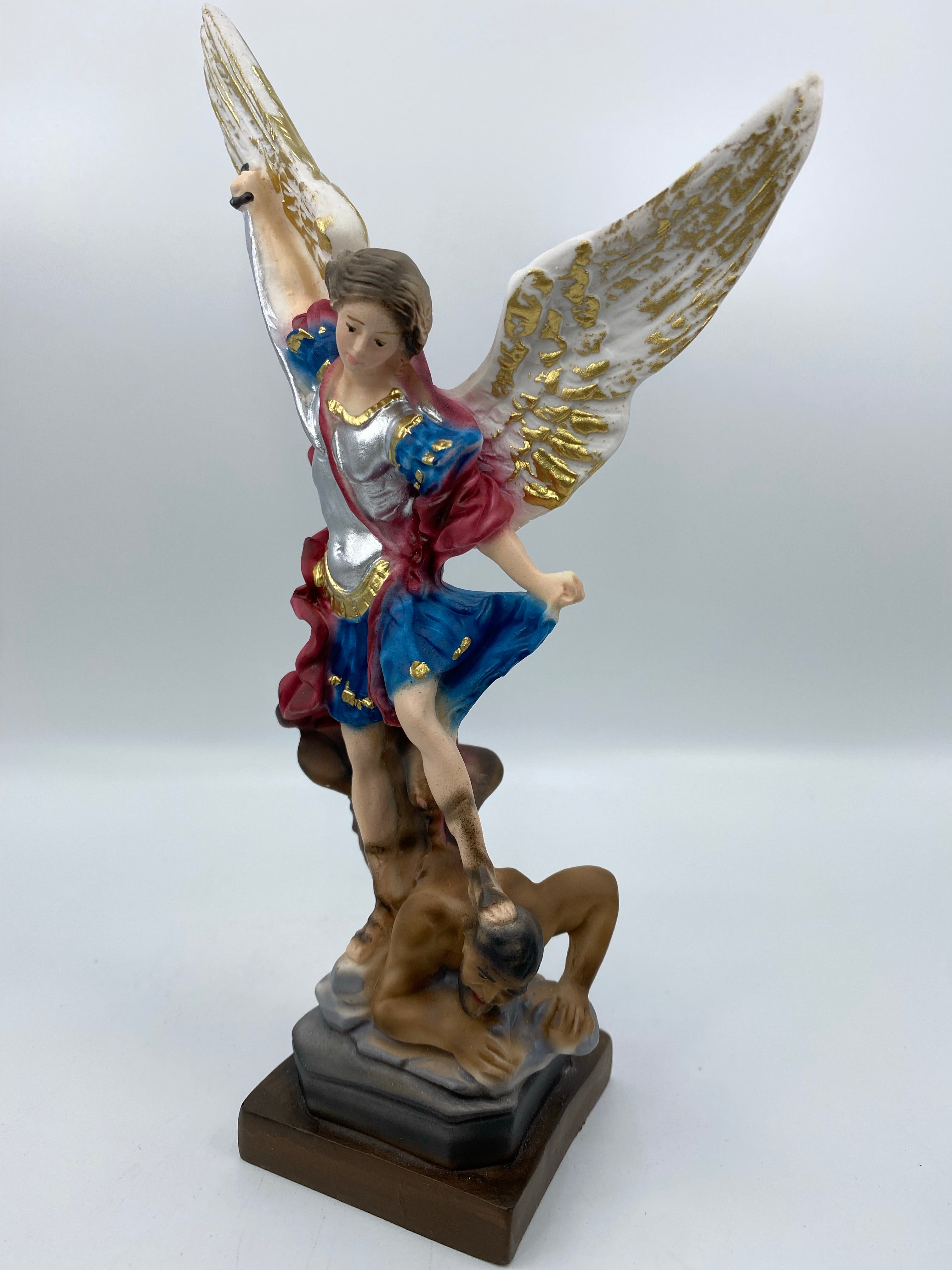 The Faith Gift Shop Saint Michael The Archangel  statue - Hand Painted in Italy - Our Tuscany Collection - Estatua de San Miguel Arcangel