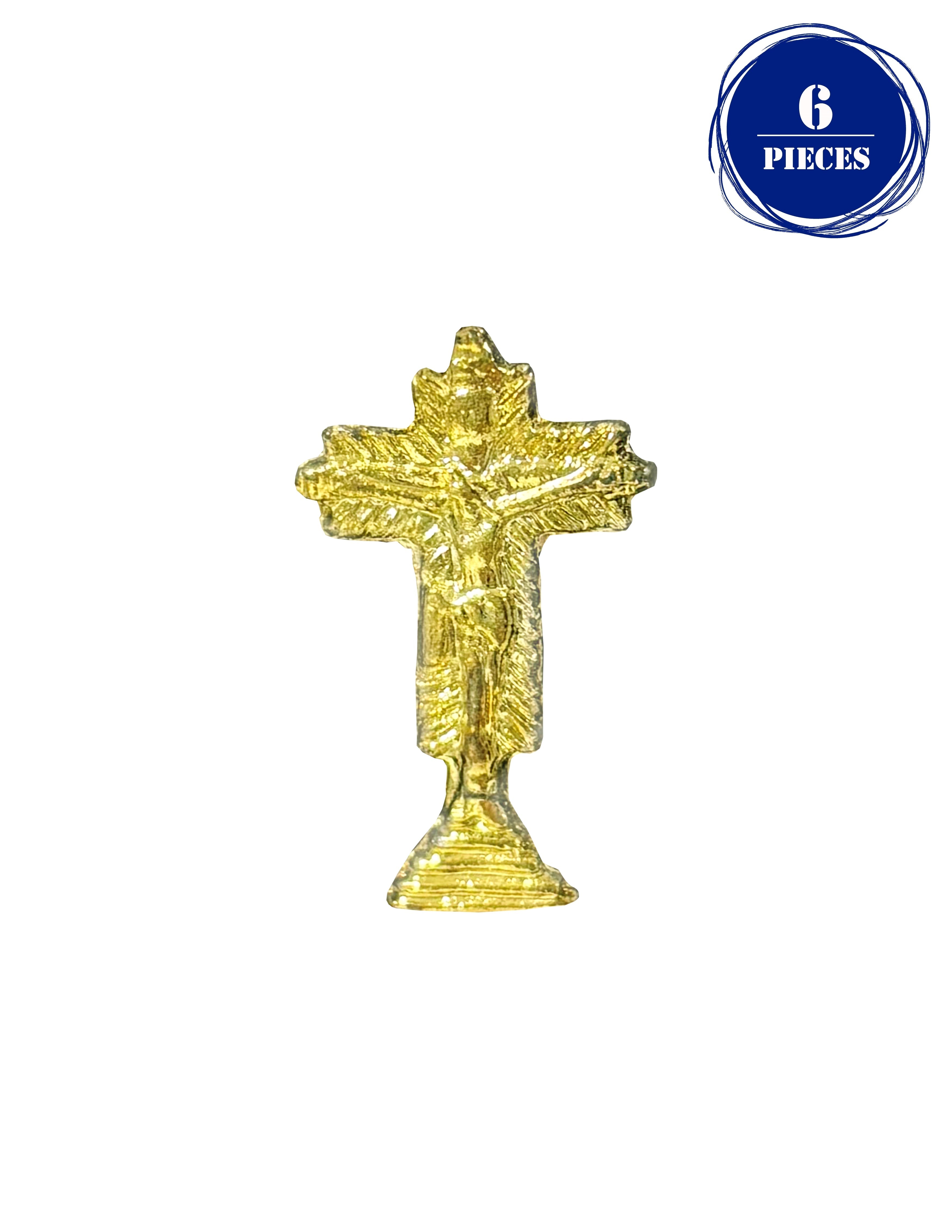 Pines de solapa católicos con acento dorado
