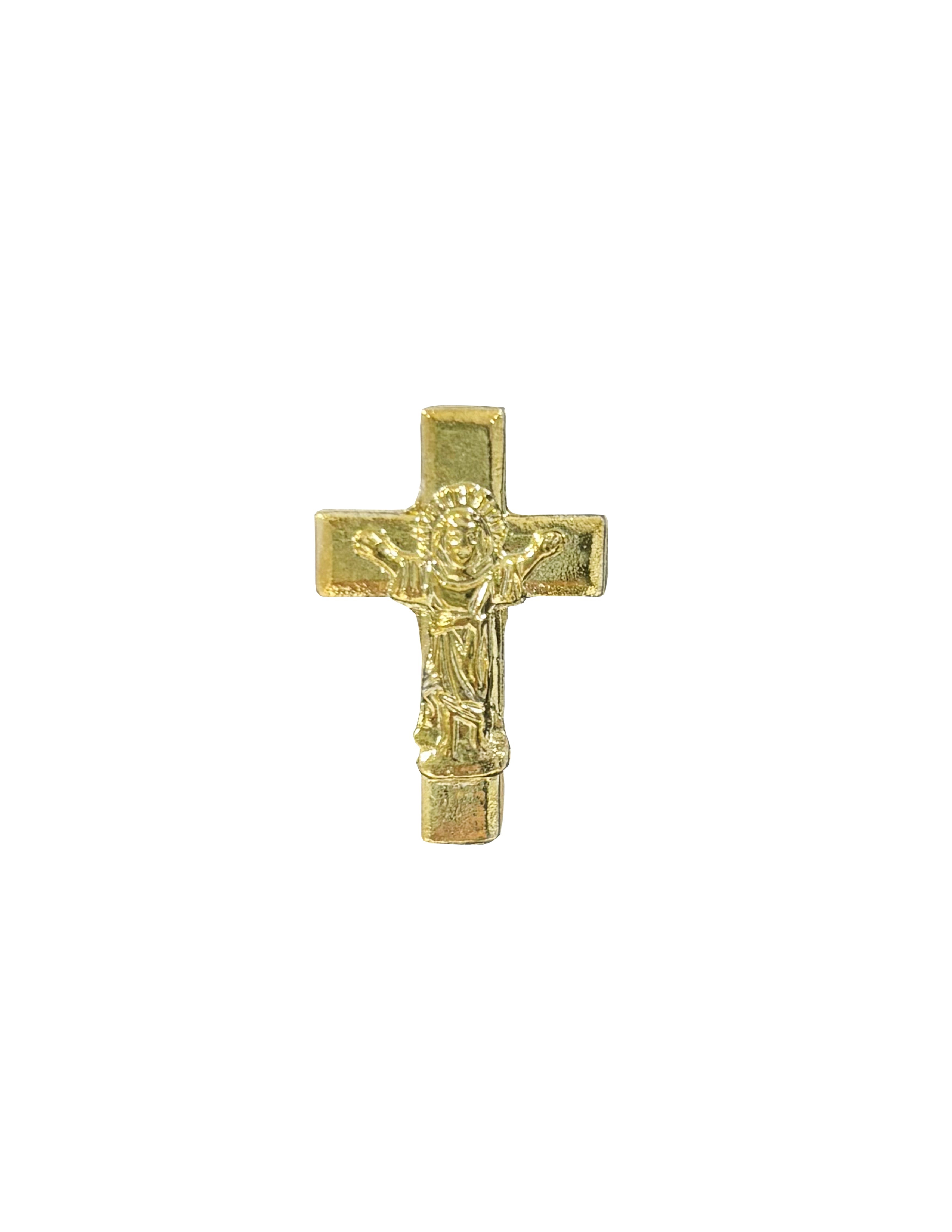 Pines de solapa católicos con acento dorado