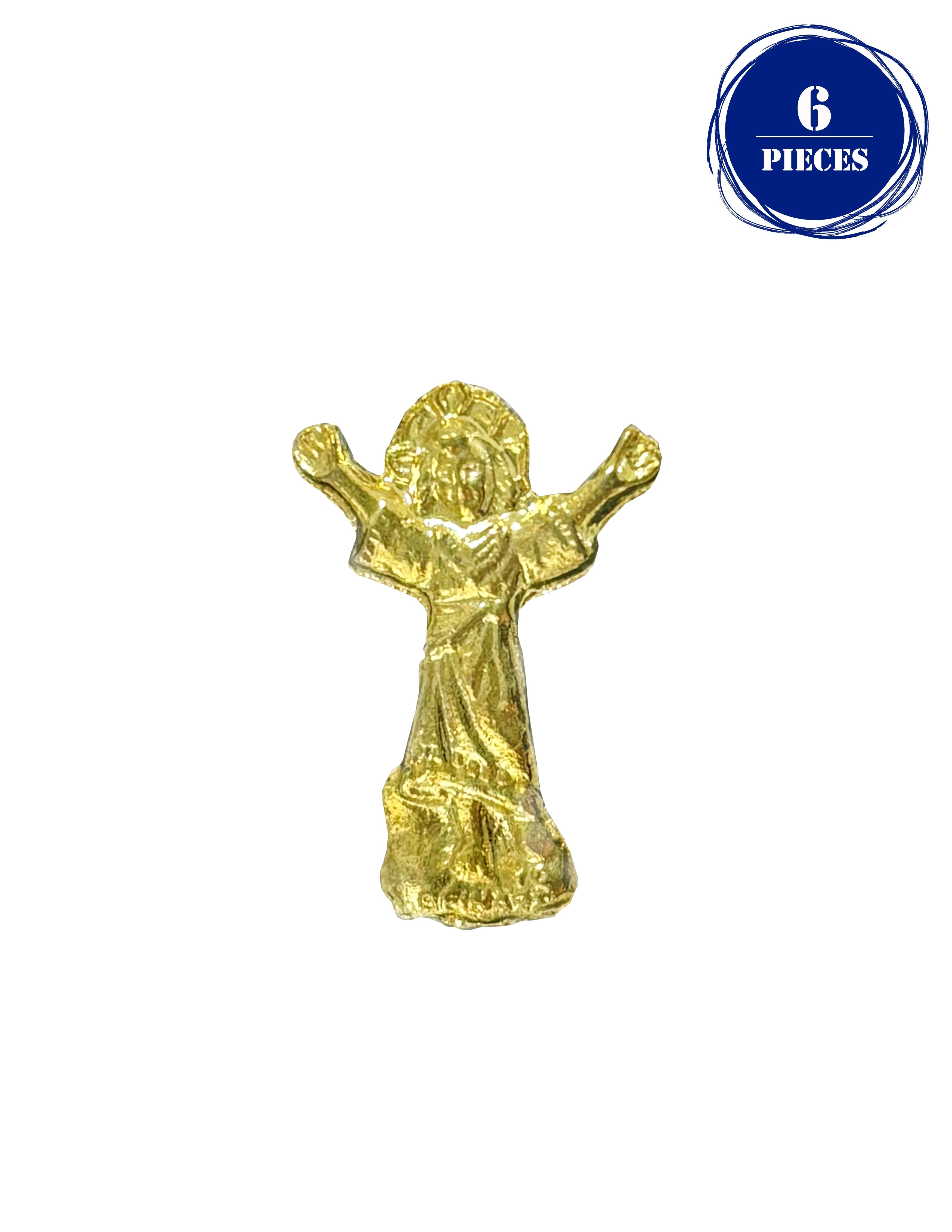 Pines de solapa católicos con acento dorado