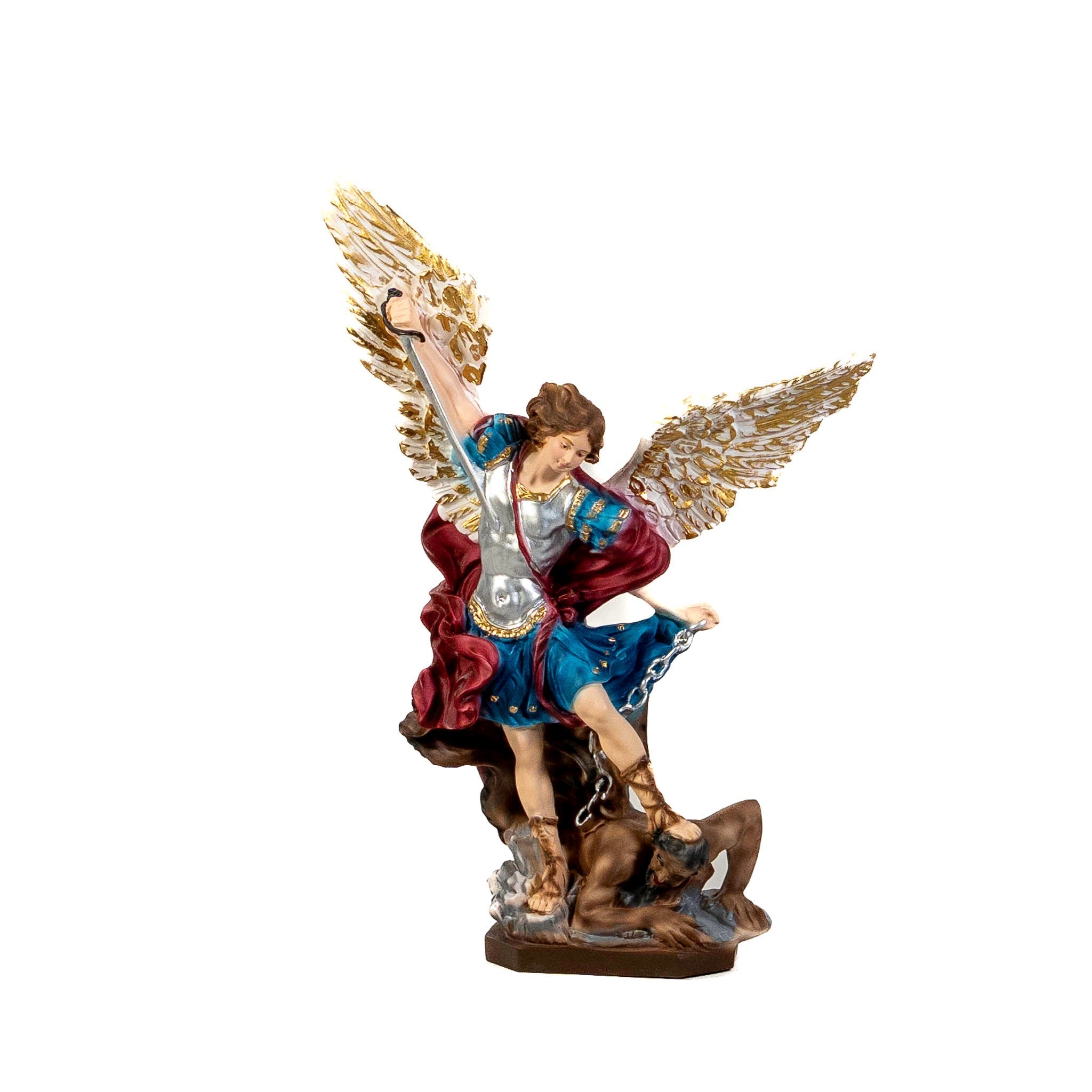 The Faith Gift Shop Saint Michael The Archangel  statue - Hand Painted in Italy - Our Tuscany Collection - Estatua de San Miguel Arcangel